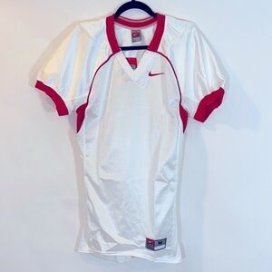 𝅺NIKE White & Red Blank Football Jersey NWT
